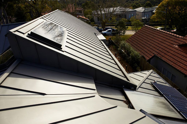 VMZinc Quartz standing seam roofing