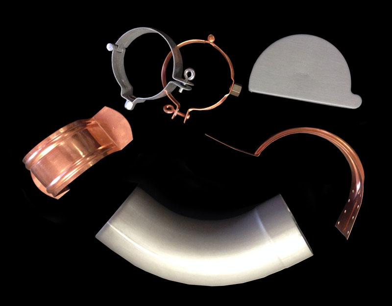 Copper and Zinc Accessories for Gutter and Down Pipes